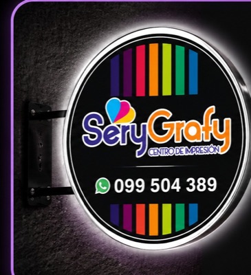 Cartel luminoso redondo SeryGrafy