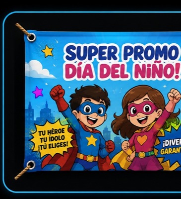 Lona impresa Día del Niño SeryGrafy